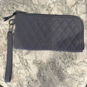 Vera Bradley Quilted Wristlet in Gray